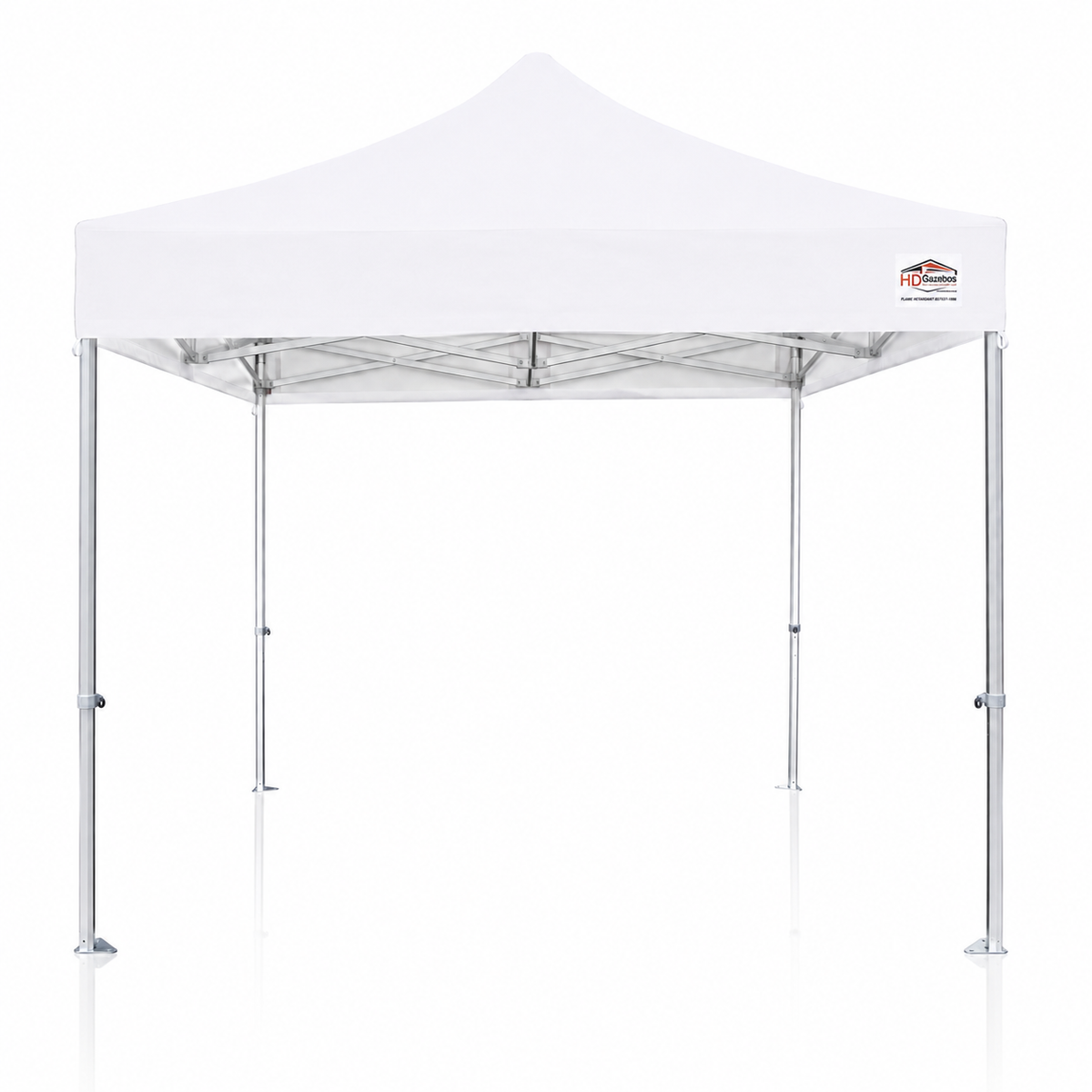 3m x 3m heavy duty gazebo PRO HD50 fully erected in white with 50mm aluminium frame