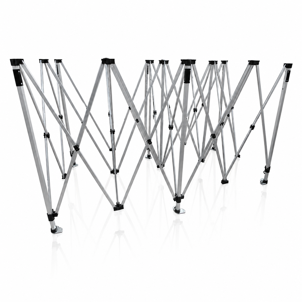 Partially opened 3m x 6m heavy duty gazebo PRO HD40 40mm aluminium frame