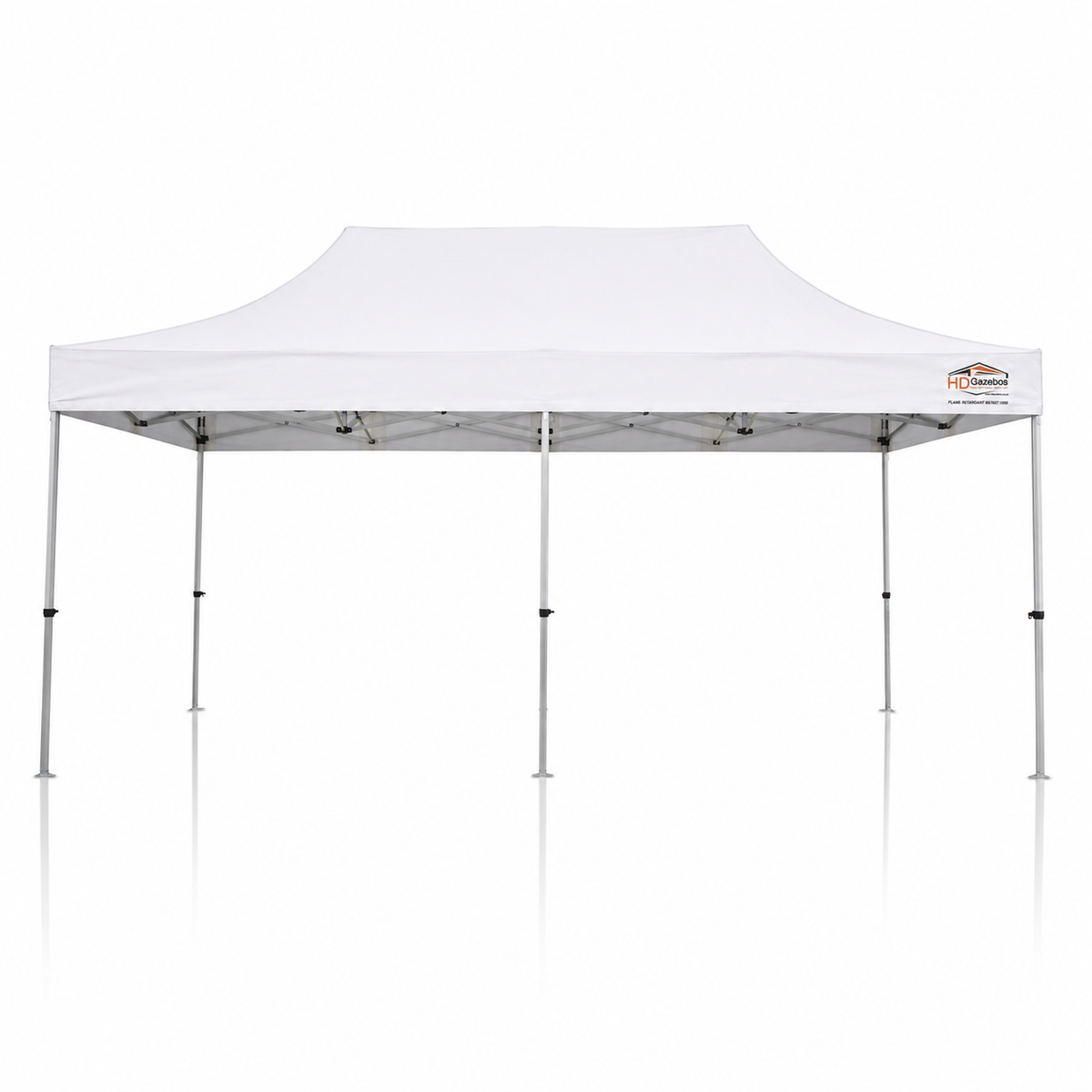 3m x 6m heavy duty gazebo PRO HD40 fully erected in white with 40mm aluminium frame