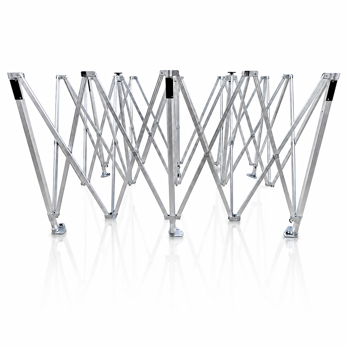 Partially opened 3m x 6m heavy duty gazebo PRO HD50 50mm aluminium frame