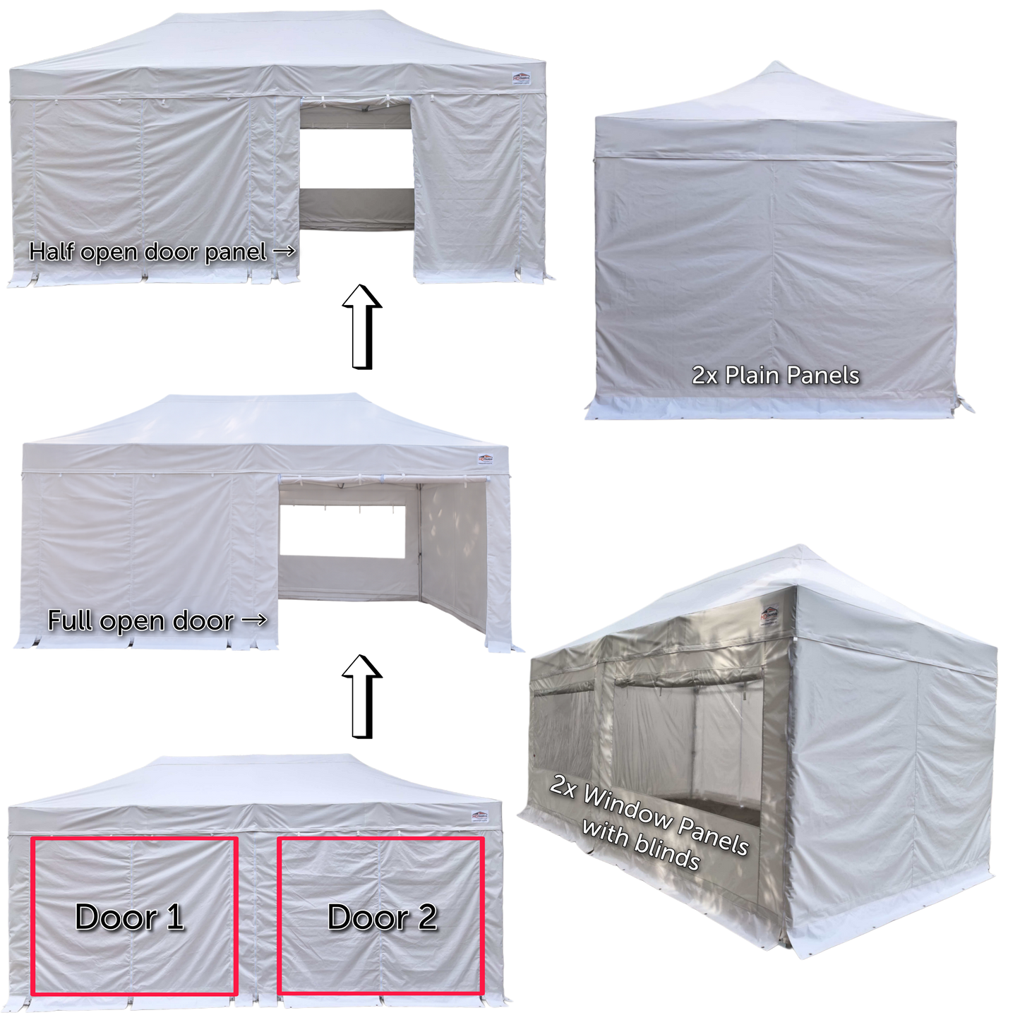 3m x 6m Heavy Duty Gazebo PRO HD50 - With Sidewalls