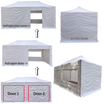 3m x 6m Heavy Duty Gazebo PRO HD40 - With Sidewalls