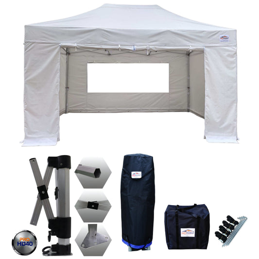 3m x 4.5m Heavy Duty Gazebo PRO HD40 - With Sidewalls