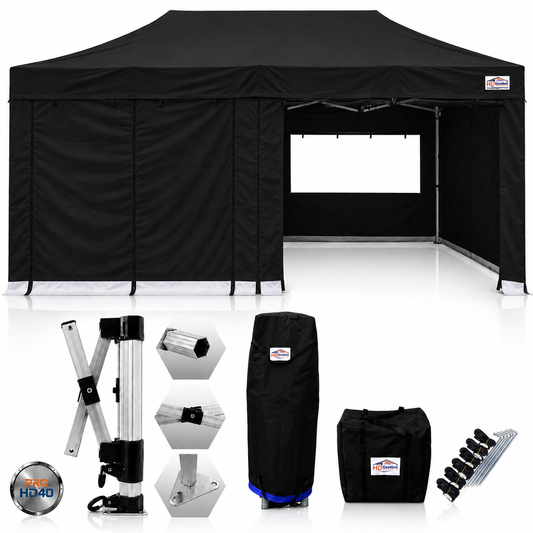 3m x 6m Heavy Duty Gazebo PRO HD40 With Sidewalls