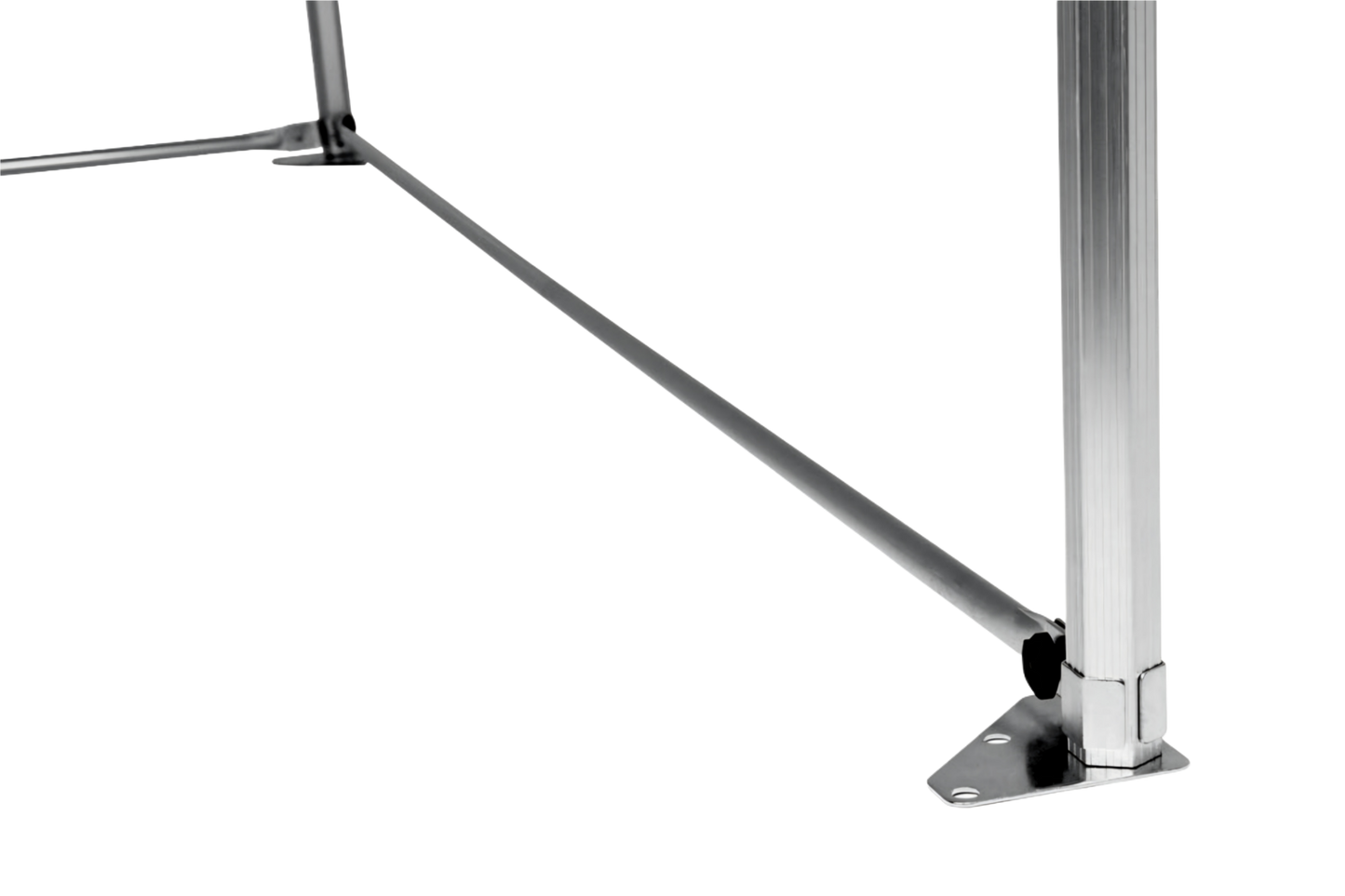 Close-up of Gazebo ground bars with a white background